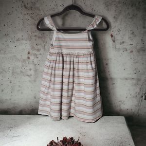 Sigrid Olsen Kids Little Girls Cinched Dress Size 8 Striped Bow